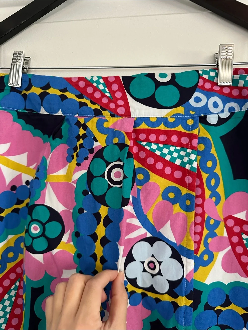J Crew Tie Back Tulip Pencil Skirt in Ratti Kaleidoscope, Size 8